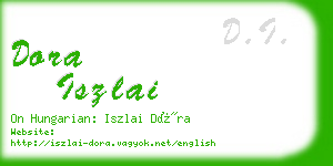 dora iszlai business card